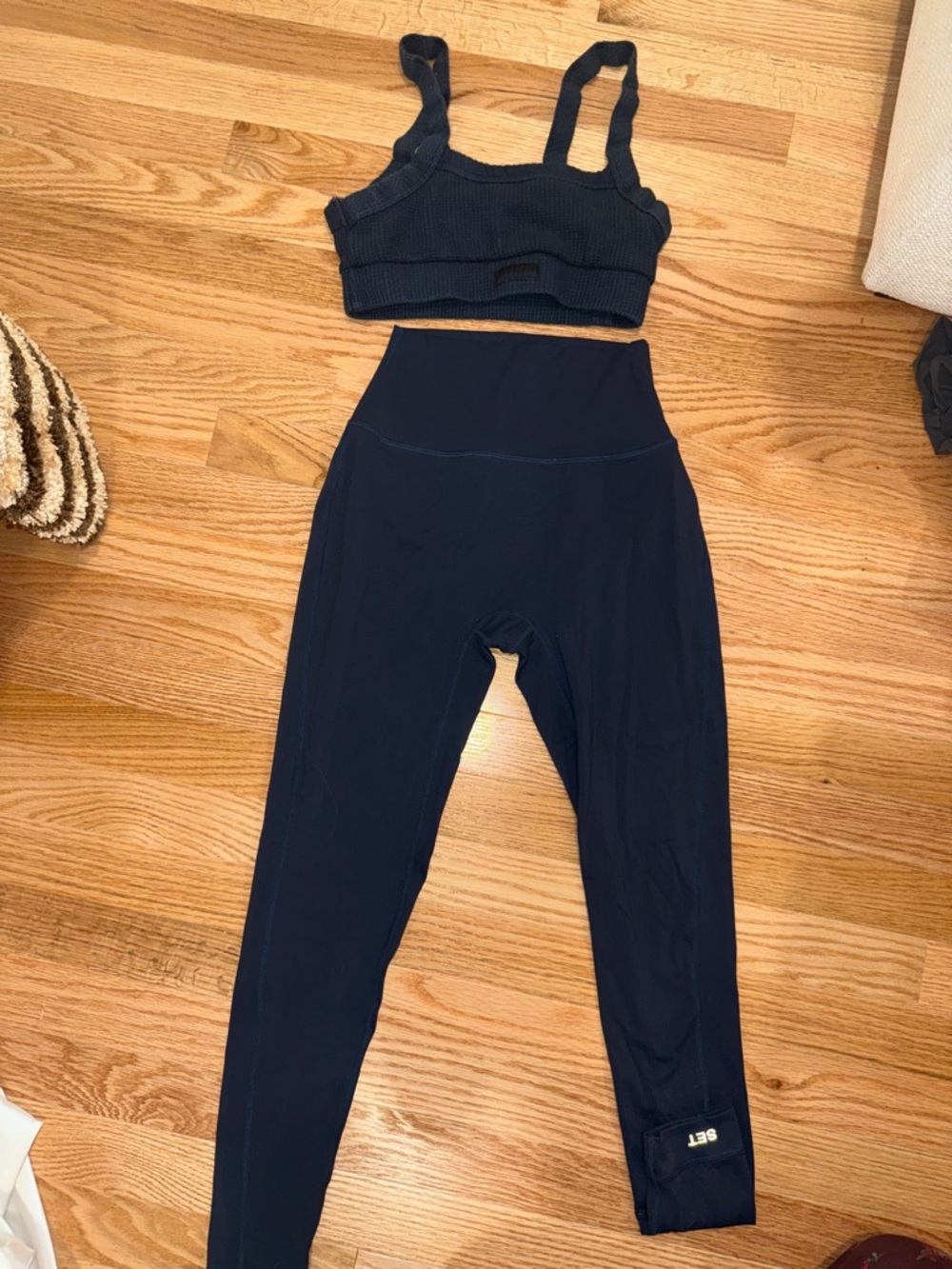 Set Active Sportbody Waffle knit Sports Bra & High-Waist Leggings Set